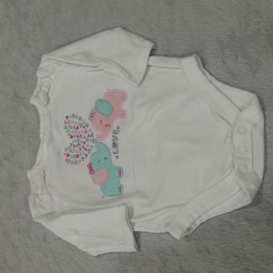 5/$15 Elephant Love Long Sleeve Baby Girl Onesies Size 6-9 Months
